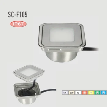 0,6 W Nehrdzavejúcej Ocele, LED Inground Lampa DC12V Vonkajšie Schodisko Svetlo s vložkou Box Set 20(R G B Y WW CW W RGB)