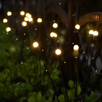 1/2ks Solárne LED osvetlenie Vonkajšie Záhradné Dekorácie Krajiny Svetlá Oheň-práca Firefly Záhradné Osvetlenie, Trávnik, Záhradné Dekor Slnečné Svetlo