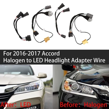 1 Pár Na rok 2016 2017 Honda Accord Z Halogénové LED Reflektor Adaptér Drôt Postroj Lampa Upgrade Modifikované Zapojenie