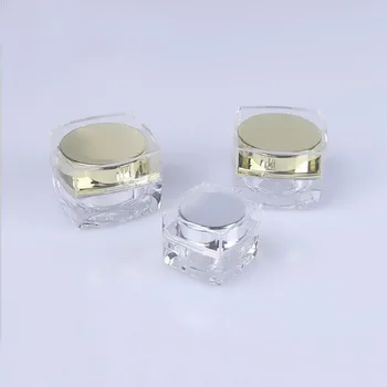 10g zlato/striebro plastové akryl jar/pot/fľaša podstatou/eye serum/cream/skúšobných tin/art nail essence gel kozmetické balenia