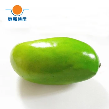 10pcs veľké veľkosti, zelenej farby, Vysoké imitácia umelého Falošné mango Ovocie&umelých plastických falošné simulované zelená farba mango