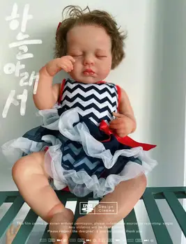 19 palcový reborn Loulou simulácia dieťa reborn bábiky roztomilé dieťa reborn bábiky baby