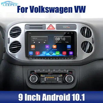 2 Din HD Dotyková Obrazovka Android 10.1 Pre VW Passat Golf Seat Skoda GPS, Bluetooth, WiFi MP5 Prehrávač, autorádio 9 Palec