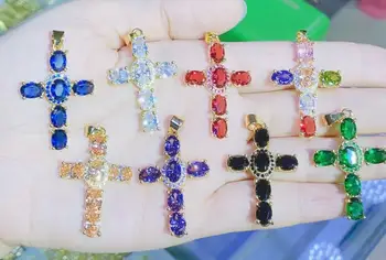 2 ks cross prívesok Šperky, Takže farba DIY Pozlátené Medi Príslušenstvo pre náramok, náhrdelník Šperky fg4s