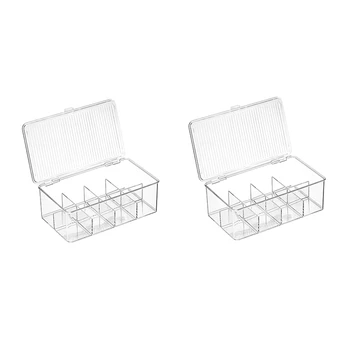 2 Pack Stohovateľné Plastové Vrecko Čaju Organizátor - Skladovanie Bin Box Na Kuchynskej Linky, Pracovné Dosky, Špajzu