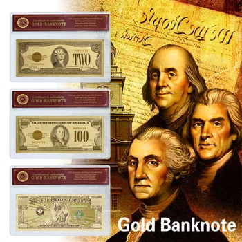 2016 najpredávanejšie Amerických Bill Dolárových Bankoviek Jeden Milión 24k Zlatom Poznámka: V COA Rukáv