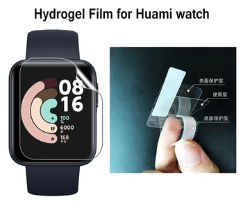2PC Ultra-tenké Transparentné Hydrogel film pre Huami sledovať nové inteligentné hodinky Jasné Ochranný Film Kryt pre Huami sledujte Stráže Film