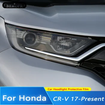 2x Auto Svetlometov na Ochranu Odtieň Film Dym Čierny Transparentný TPU Ochranný Svetlo Nálepka Pre Honda CR-V CRV 2017-Súčasnosť 2022
