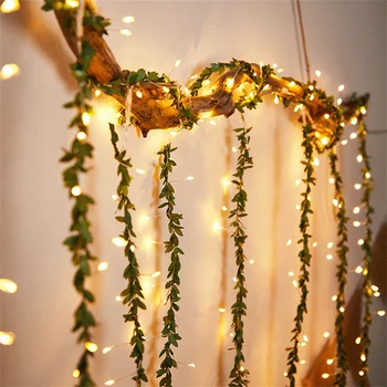 3x1M Umelé Rastliny Viniča Opony String Svetlo 8 Režimov Ivy Leaf Vianočný Cencúľ Svetlo, Záhrada, Terasa, Strana Víla Svetlo Garland