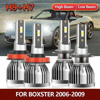 4x LED Žiarovky H7 H9 Svetlometu Vysoká Nízka Combo Kit CSP Jas Lampy Pre Porsche Boxster 2006 2007 2008 2009