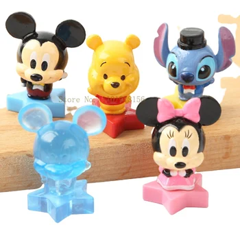 5 ks/set 3 cm Disney Mickey Mouse Steh Medvedík Pú Akcie Obrázok držanie tela Anime Figúrka Hračky