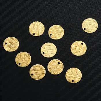 50PCS/veľa Veľkoobchod Medi Kole Naraziť Mince zobrazili kľúčové tlačidlá Pre Šperky DIY Predpoklady Kolo Mosadz Menovku Disku Príslušenstvo
