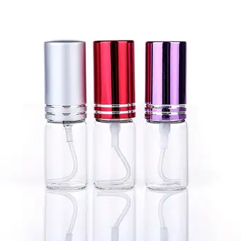 5ML Prázdne Naplniteľné Prenosné Farebné Sklo Parfum Spray Fľaša S Hliníkovým Rozprašovač Pre Cestovanie LX1264