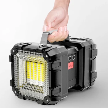 60W LED Vodotesný Nabíjateľná Dvojité Hlavu Svetlomet, Ručné Baterky Pracovné Svetlo Super Jasná Pozornosti + Floodlig
