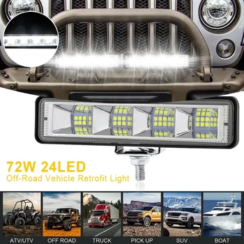 6inch 72W LED Pracovné Svetlo Bar Povodňových Hmla Jazdy Lampa Truck Offroad SUV, Jeep Vyzdvihnúť 4WD ATV 120°Led Flood Light P67 Nepremokavé