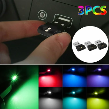 7 Farieb Automatické RGB Auto LED USB Okolitého Svetla Náladu Interiéru Lampa Plug Play Núdzové Svetelné zdroje Mini Auto Doplnky, Dekorácie