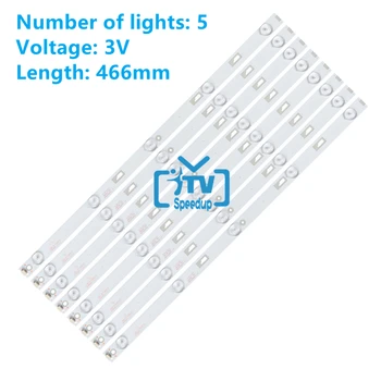 8pcs podsvietenie LED lampa kit 5 lampa pre Toshiba 4C-LB480T-HR1 48HR332M05A0 48D15005 48L25EBC 48L26CMC 48L2600C 48L2500C