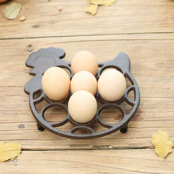 9 Držiak Na Vajcia Varené Kovové Tácky Displej Pultu Kuracie Obrázok Hôrny Kohút Kuchyňa Ornament Veľkonočné Vajíčka Stojan, Držiak, Skladovanie