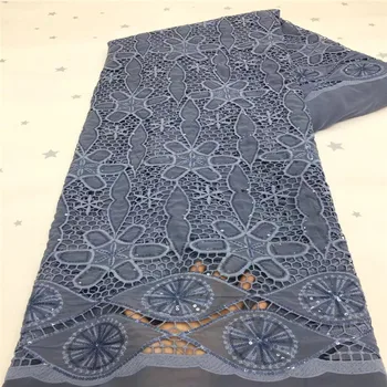 Africké Čipky Textílie 2021 Vysokej Kvality Guipure Čipky Textílie Najnovšej Francúzskej Kábel Čipky Textílie S Flitrami Na Svadbu 5 Metrov
