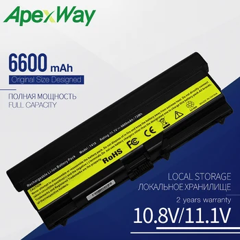 Apexway 6600 mAh Notebook Batéria Pre Lenovo ThinkPad W520 L400 L410 L420 L500 L510 L520 SL400 SL410 SL500 SL510 T410 T420 9 Bunky