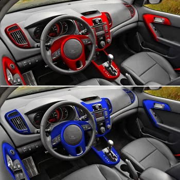 Auto-Styling Nové 3D/5D Uhlíkových Vlákien Interiéru Vozidla stredovej Konzoly Zmena Farby Liatie Nálepky, Nálepky Pre KIA Forte 2009-2016