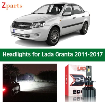 Auto Svietidlá Pre Lada Granta LED Svetlomety Svetlomet Žiarovky 12V 10000 Lúmenov Canbus Osvetlenie na Čítanie Predné Svetlá Príslušenstvo Časť
