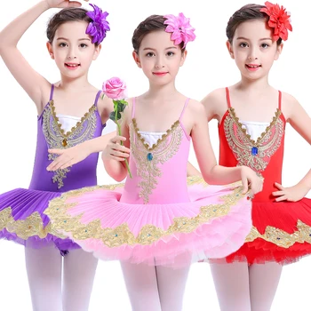 Balet Tutus Deti Balet Labutie Jazero Šaty Palacinka Tutu Trikot Baletné Oblečenie Pre Dievčatá