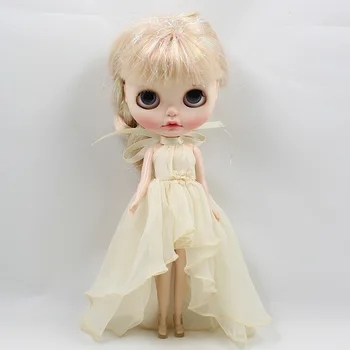 Blythes bábiku šaty, Oblek pre Blyth Bábika Hodvábne Šaty s Čipkou 8 farieb šaty bábiky príslušenstvo