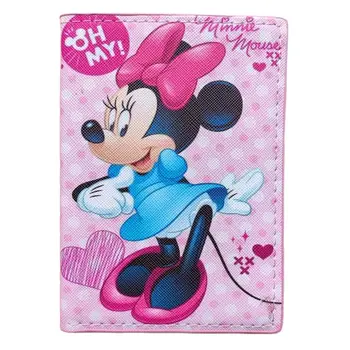 Disney Minnie Mouse Cestovný Pas Držiteľ Unisex Business Multifunkčné Kreditnej Karty Kabelku Organizátor Prípade pre Dámy