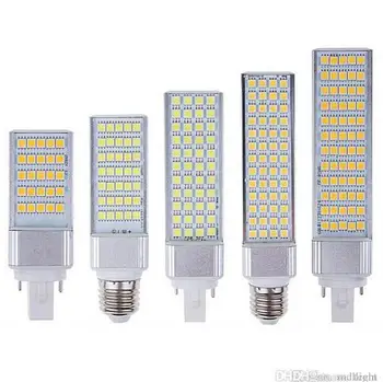 E27 G24 LED Horizontálne Plug svetlá,vysoko kvalitné Led, kukurica žiarovky dodanie,odolné Hliníkové Prípade SMD5050 LED Žiarovky 5w/7w/9w/11w/13w
