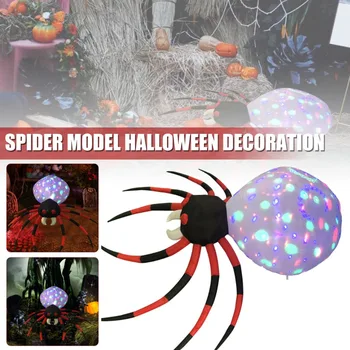 Farebné Svetlá Nafukovacie Halloween Spider S LED Svetlom Vyhodiť Do Záhrady Dvore Trávnik Vonkajší Dekor Strany Hračky