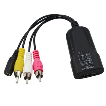 HDMI K AV Adaptér Mini RCA AV/CVSB L/R-Video 1080P HDMI2AV Podpora NTSC, PAL Výstup HD Video Converter Box HDMI