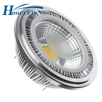 HoneyFly LED Stmievateľné AR111 KLASU Žiarovka G53 12V/220V 10W 12W 15W Spot Lampy, Žiarovky, Hliníkový Teplá Biela