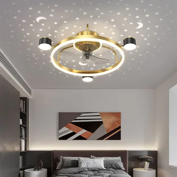 Inteligentné Moderné LED Stmievanie Stropný Ventilátor Lampa S Svetlo Tiché Diaľkové Ovládanie Domov Dekoratívne Osvetlenie Fanúšikov Stropné