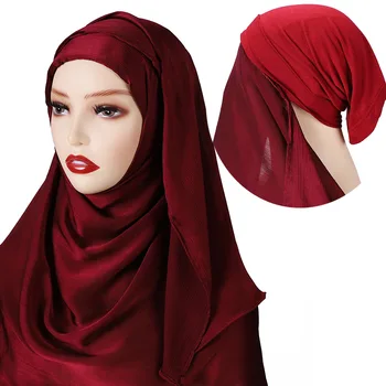 Jeden Kus Jednoduché Proklouznout O Praktické A Pohodlné Ručné Muberra Instant Super Hlavu Hidžáb Prvotriednej Kvality Šatky Pre Ženy