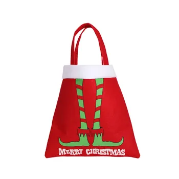 Klasické Vianočné Výrobky, Vianočné Dodávky Vianočné Tote Taška Vzor Candy Bag Dekorácie Skladovacie Koše Vysoký
