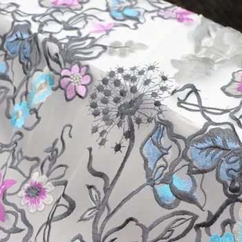 Kvalita perlinkové tkaniny tkaniny trojrozmerné výšiviek púpava kvety šitie High-end šaty, sukne tissu