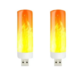 LED Efekt Plameňa Svetlo Plameňa Účinok Svetlo, Oheň-ako Svietidlo Plameň Žiarovka Pre Domáce Stranu Záhrady Camping USB Nabíjateľné Uložiť Energ