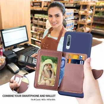 List peňaženky držiak mobilného telefónu obal pre samsung A10 A20 A30 A40 A50 A70 M10 Nové módne mobilný telefón prípad v roku 2019