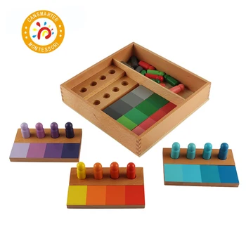Montessori Učebné Materiály, Drevené Dosky Farba Podobnosť Triedenie Úlohou Puzzle Hry Farebné Fixky Zmyslové Vzdelávacie Hračky
