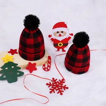 Nové Zimné Čiapky pre Dieťa Vianočné Pletené Čiapočku pre Dievčatá Chlapci Pléd, Tlač Módne Teplé Kapoty Roztomilé Deti Spp Vonkajší Klobúk 2021