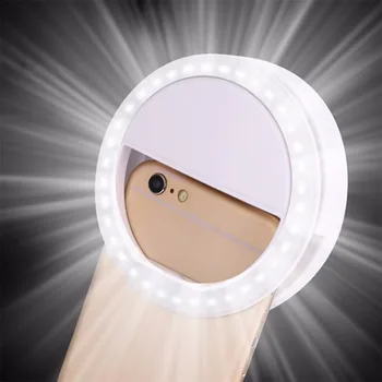 Selfie Krúžok Mobilný Telefón, Clip Objektív Svetlo Lampy Litwod Led Žiarovky, Výplň Svetlá Fotoaparát Dobre Smartphone Krásy Selfie Noc