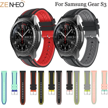 Silikónové Watchband pre Samsung Výstroj S3 Klasické Hranici 22 mm šport Popruh Náhrada Za Huami amazfit GTR 47mm Náramok