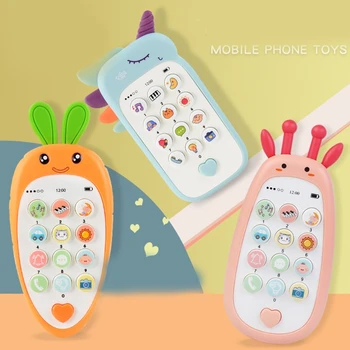 Simulácia Mobilný Telefón Hračka pre Batoľa s Hudbou Svetlá Smiať Piesne pre Dieťa Elektronické Učenie Smartphone Hračka Baby Telefón