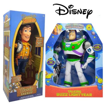 Skutočné Disney Príbeh Hračiek Model Bábiky, Figúrky Buzz Lightyear Woody Jessie Môže Hovoriť Obrázok Anime Bábiky Hračky, Darčeky Pre Deti