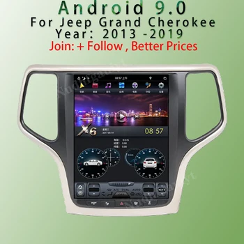 Tesla Štýl Android 9 Auto Radio Na JEEP Grand Cherokee 2013-2019 Stereo Multimediálny Prehrávač Auto GPS Navigácie DSP WIFI Carplay