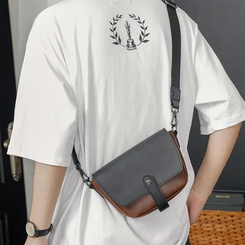 Tidog Nové retro messenger taška na rameno kórejský mužov taška sedlo taška cez rameno
