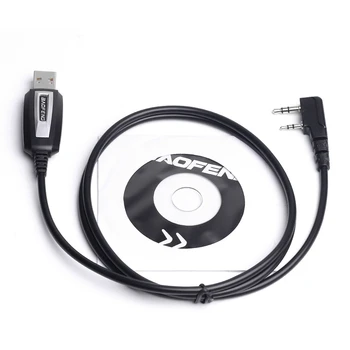 USB Programovací Kábel K-Hlava a CD so Softvérom pre Baofeng Walkie Talkie UV-5R Serise BF-888S Kenwood Príslušenstvo Súprava