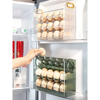Vajcia Organizátor Viazané s Dátumom Automatické Odrazu Kuchyňa Multifunkčné Organizátor Chladnička Bočné Dvere Čerstvé Vajcia Kartóne