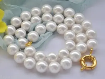 veľkoobchod dobré huij 10 mm Biela south sea Shell Perly Náhrdelník AAA+ Ženy Jemné šperky 18-palcové
